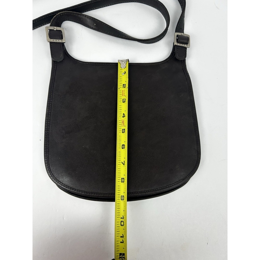Vintage Coach Bag 9135 Small Hippie Flap Bag Dk Brown/black - Picture 3 of 11